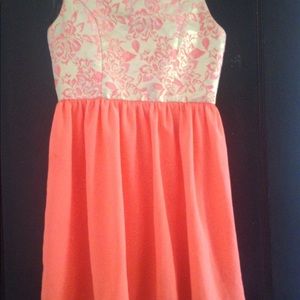 Jolt Orange-Gold Dress